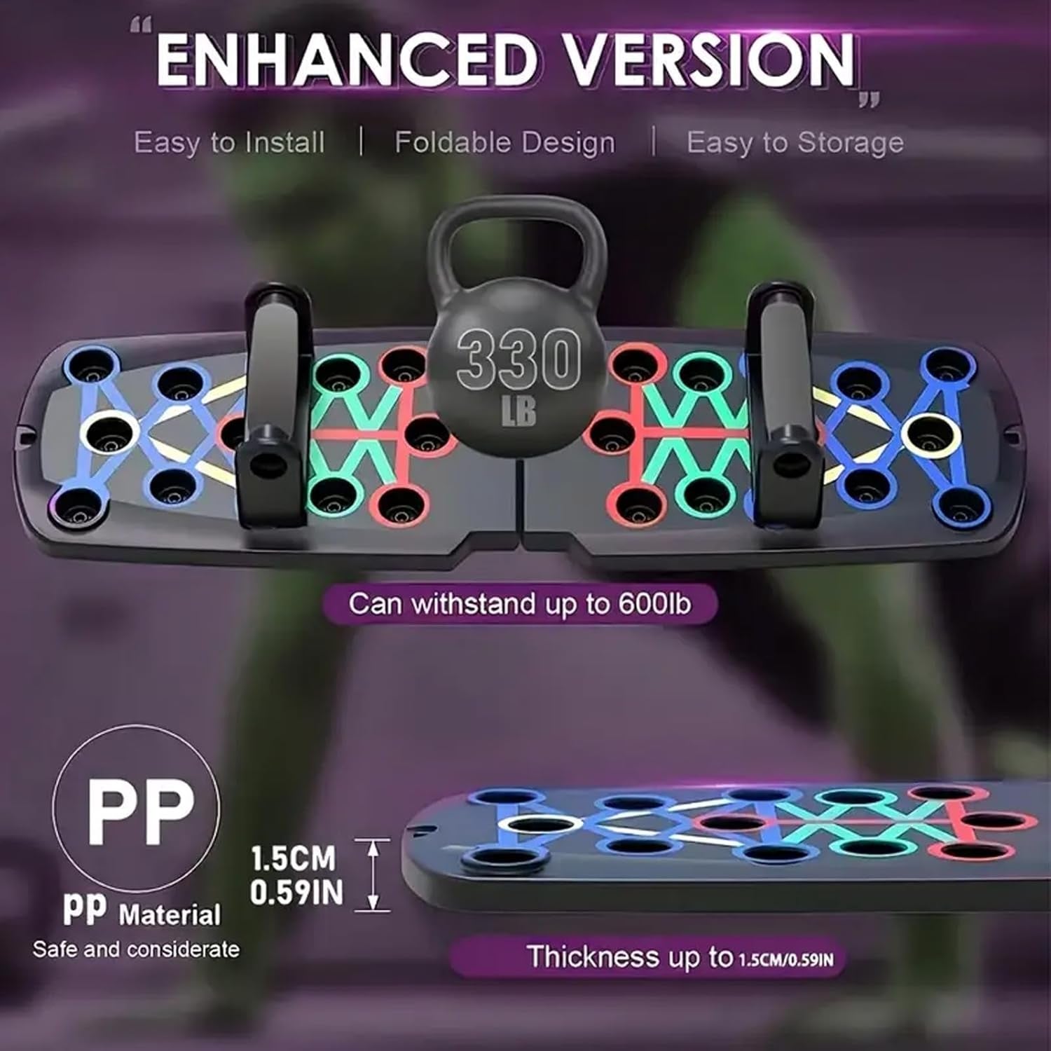 Ultimate Push Up Board - Versatile Home Fitness Training System for Full Body Workouts and Strength Routines